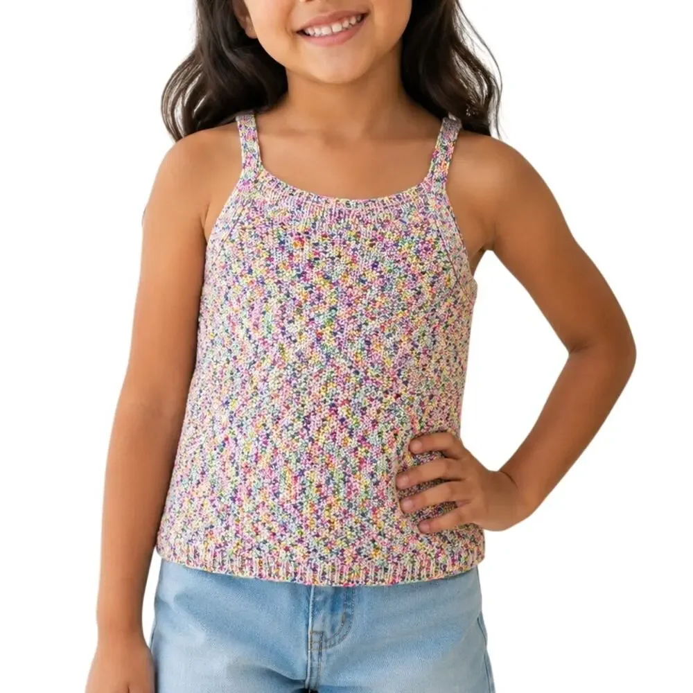 OshKosh B'gosh Multicolor Crochet Halter Sweater Tank Size 5/5A